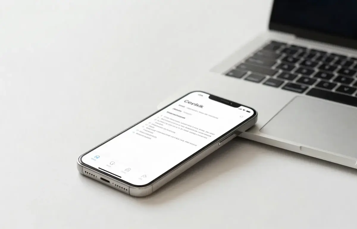Free vs paid fax services compared on a phone and a laptop