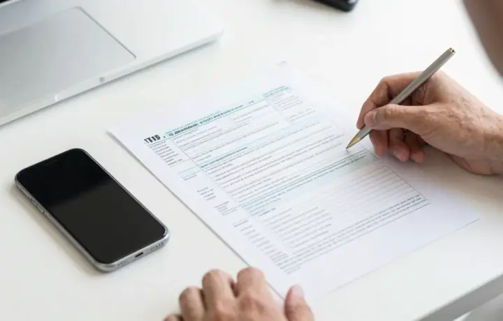 Person faxing IRS Form 2848 power of attorney from a phone
