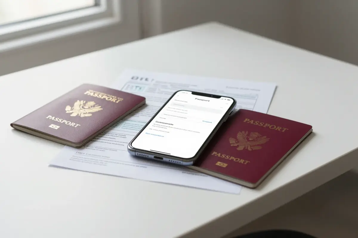 Person faxing IRS tax forms from abroad using a phone