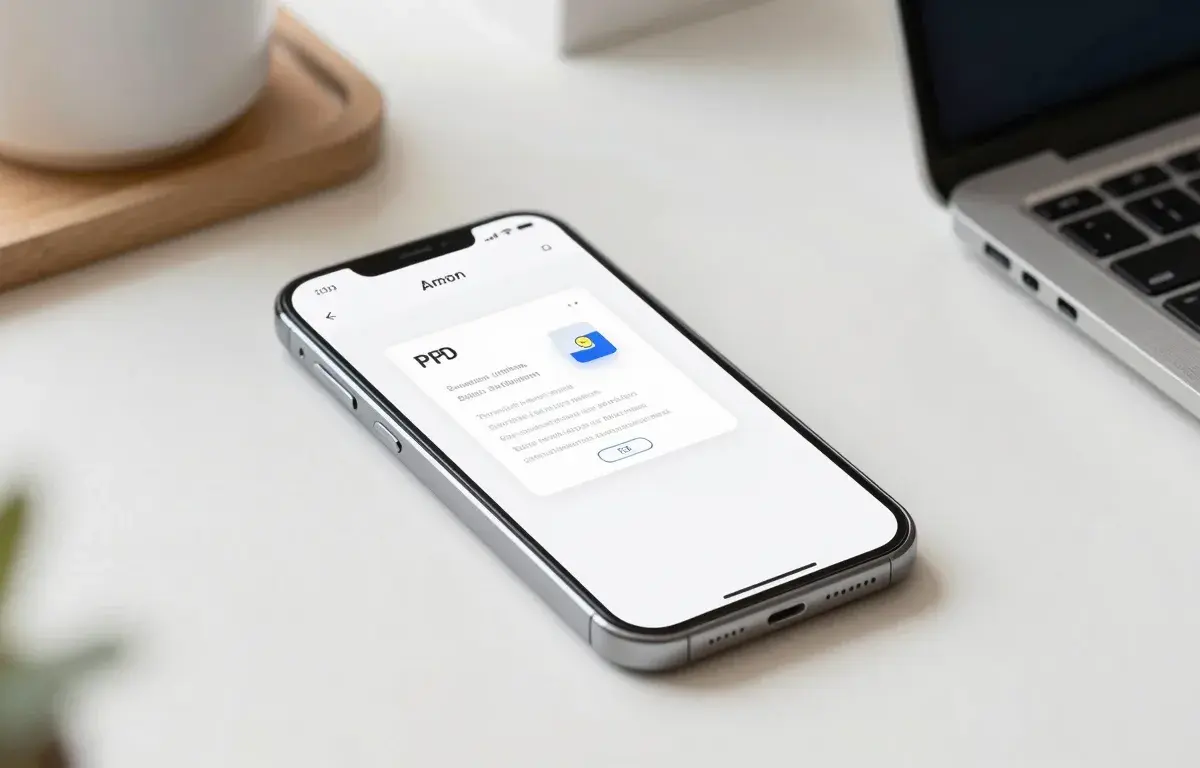 Person receiving a fax as a PDF on an Android phone